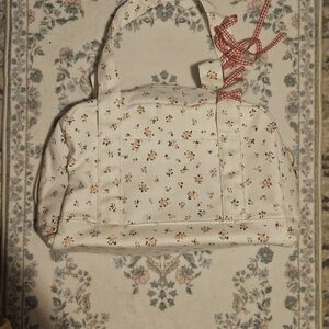 Floral White Handbag